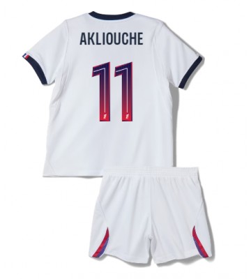 Paris Saint-Germain Maghnes Akliouche #11 Udebanetrøje Børn 2026-27 Kortærmet (+ Korte bukser)